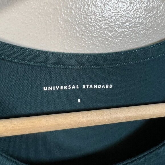Universal Standard Halie T-shirt Dress Size Small 14/16 Green Minimal Comfy - Picture 3 of 8